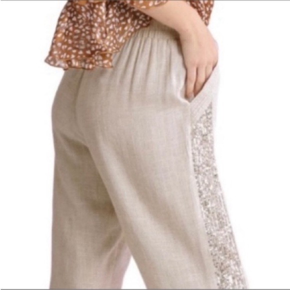 UMGEE linen sequins jogger pants L - Picture 2 of 7